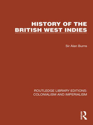 cover image of History of the British West Indies